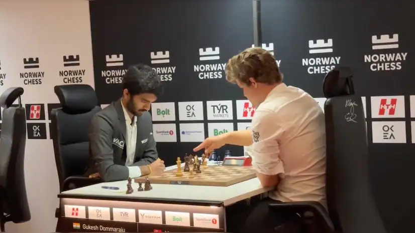 D Gukesh Beats Magnus Carlsen