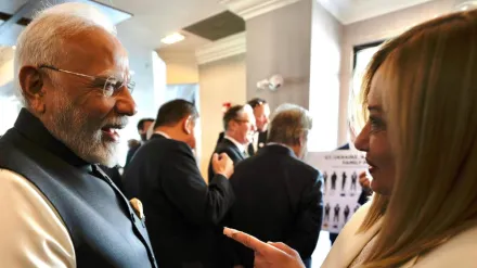 PM Narendra Modi and PM Giorgia Meloni Melodi Interaction