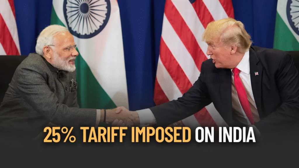 Trump 25% tariffs on Indian imports India US trade war