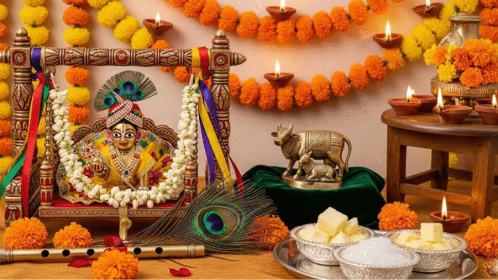 Shri Krishna Janmashtami 2025 time rituals wishes quotes