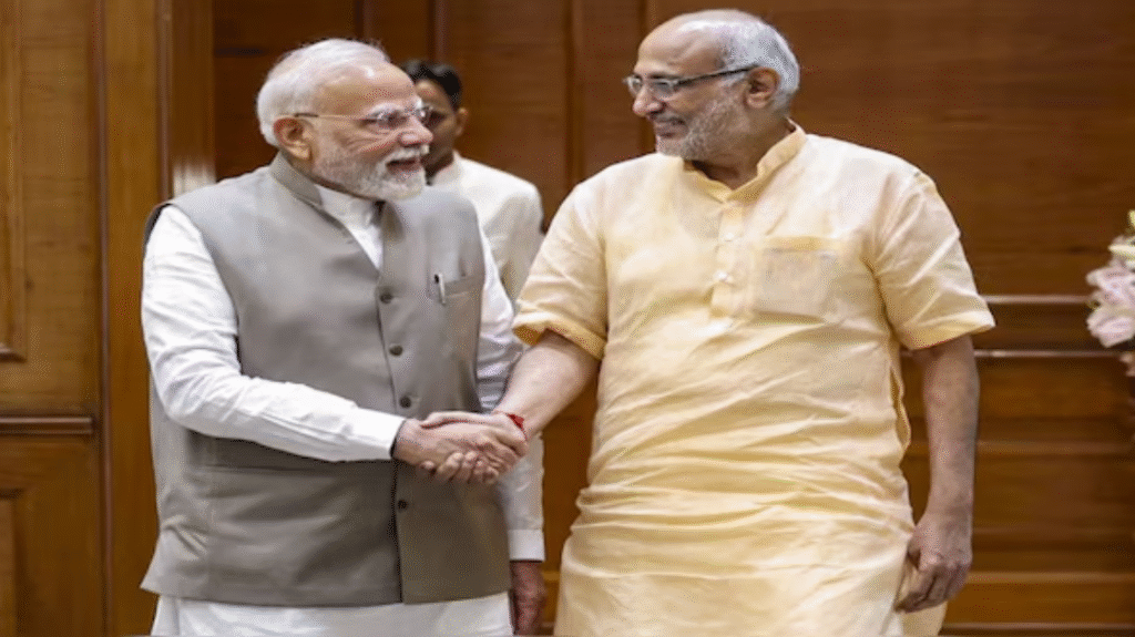 new vice president of india cp radhakrishnan nda party